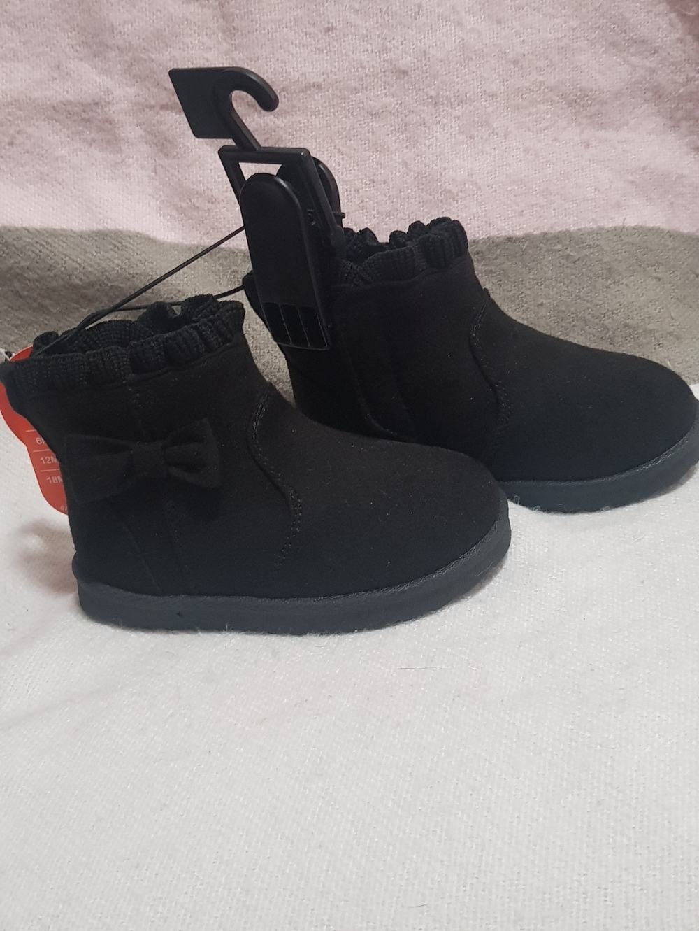 wonder nation Black Girls Bow-Accent Boots